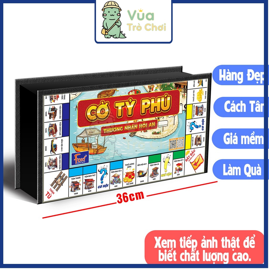 [Foxi] Hoi An Traders Monopoly Foxi ขนาดใหญ่ผูกขาดของเล่นทางปัญญาสําหรับเด็กคิด