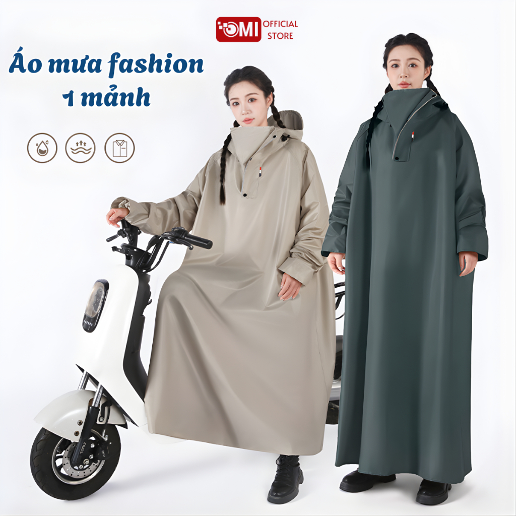 OMI One-Person Oxford Fabric Raincoat Full Body Coverage,เสื้อกันฝนแฟชั่นคุณภาพสูง,กันน้ําได้ดี,ปลอด