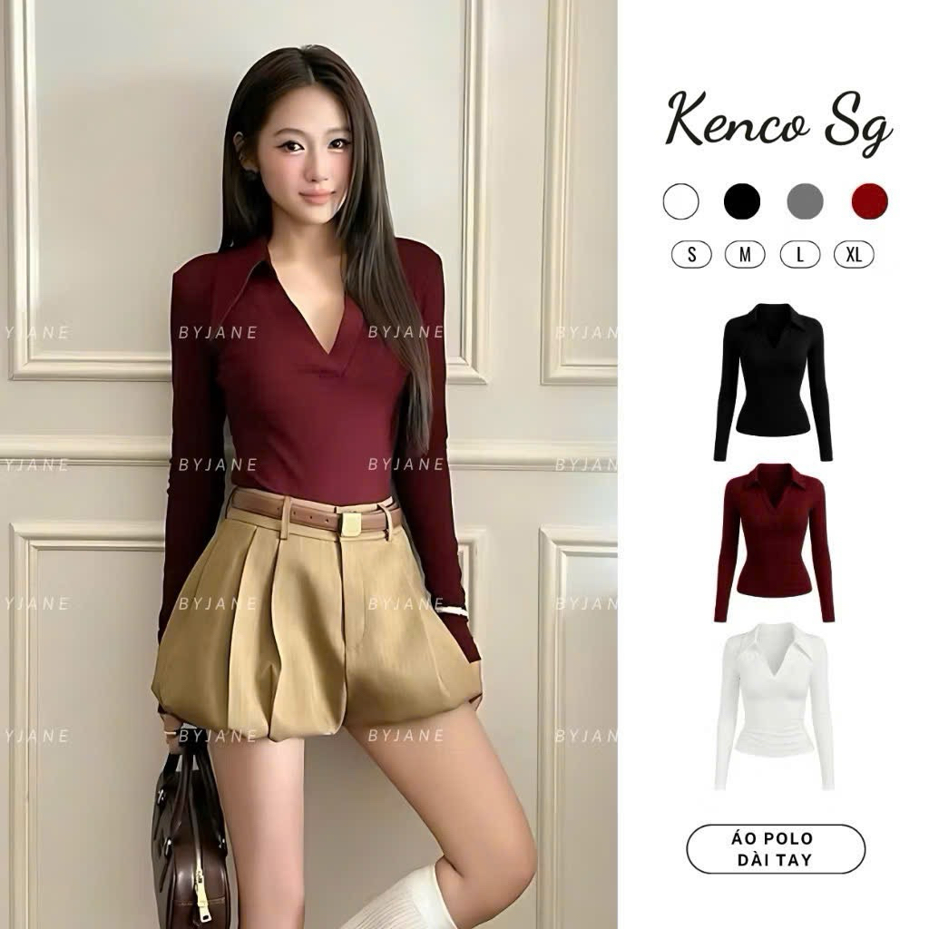 เสื้อผ้าฝ้ายแขนยาวเข้ารูป KENCO A2759