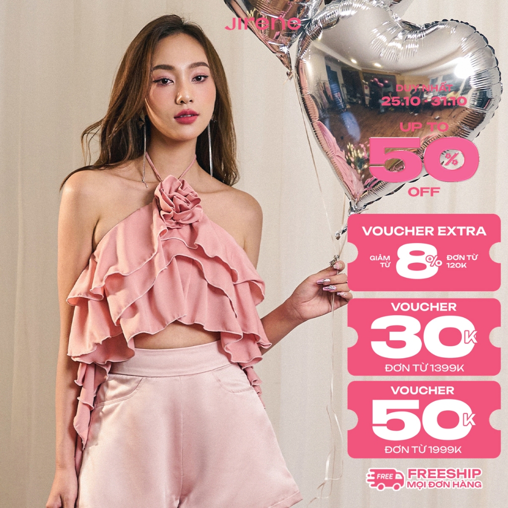 สูงสุด 70% + VC HOT || JIRENE - กางเกงขาสั้น - DARLING SHORT - JIN5SH01