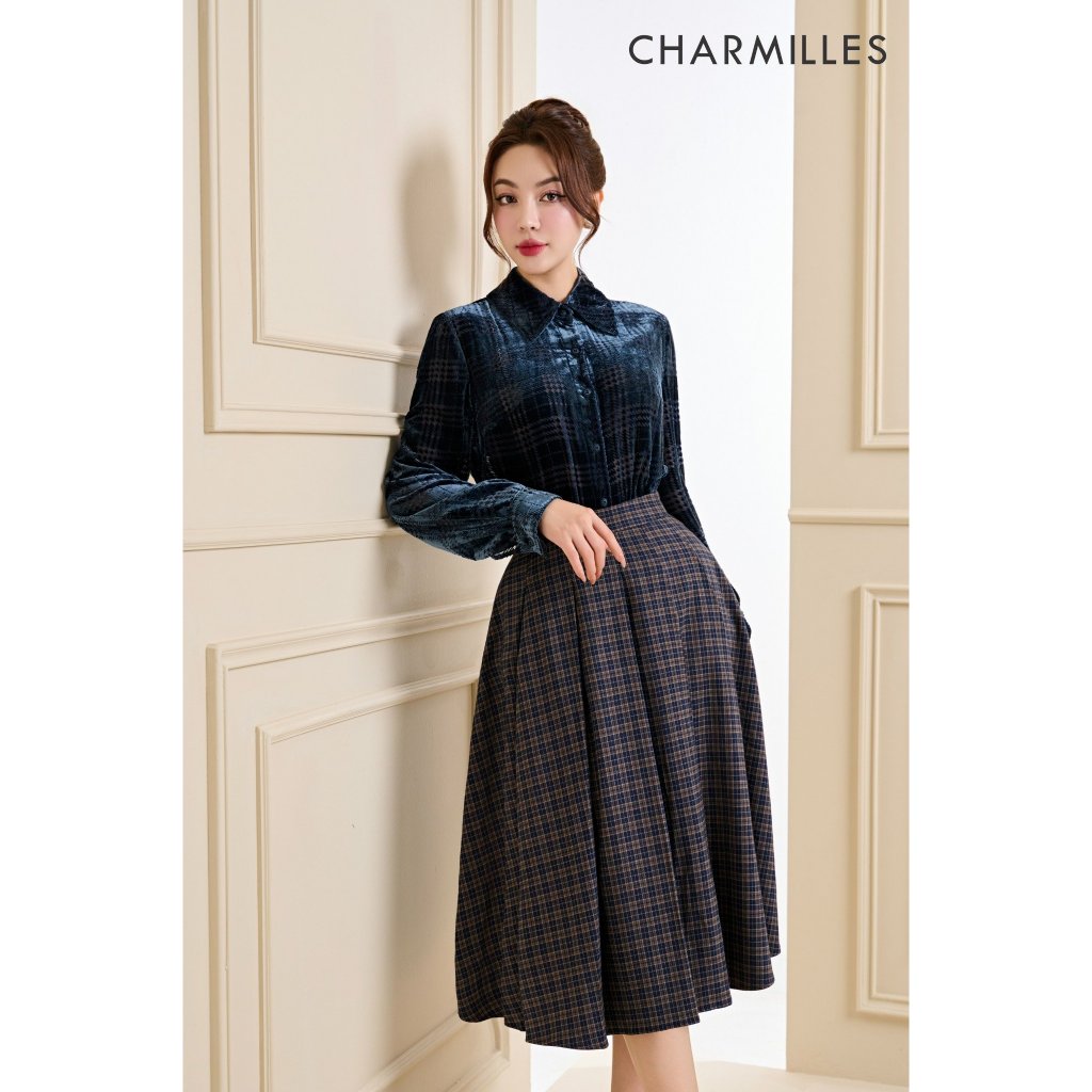 CHARMILLES เสื้อเชิ้ตกํามะหยี่ - 23MA247XM