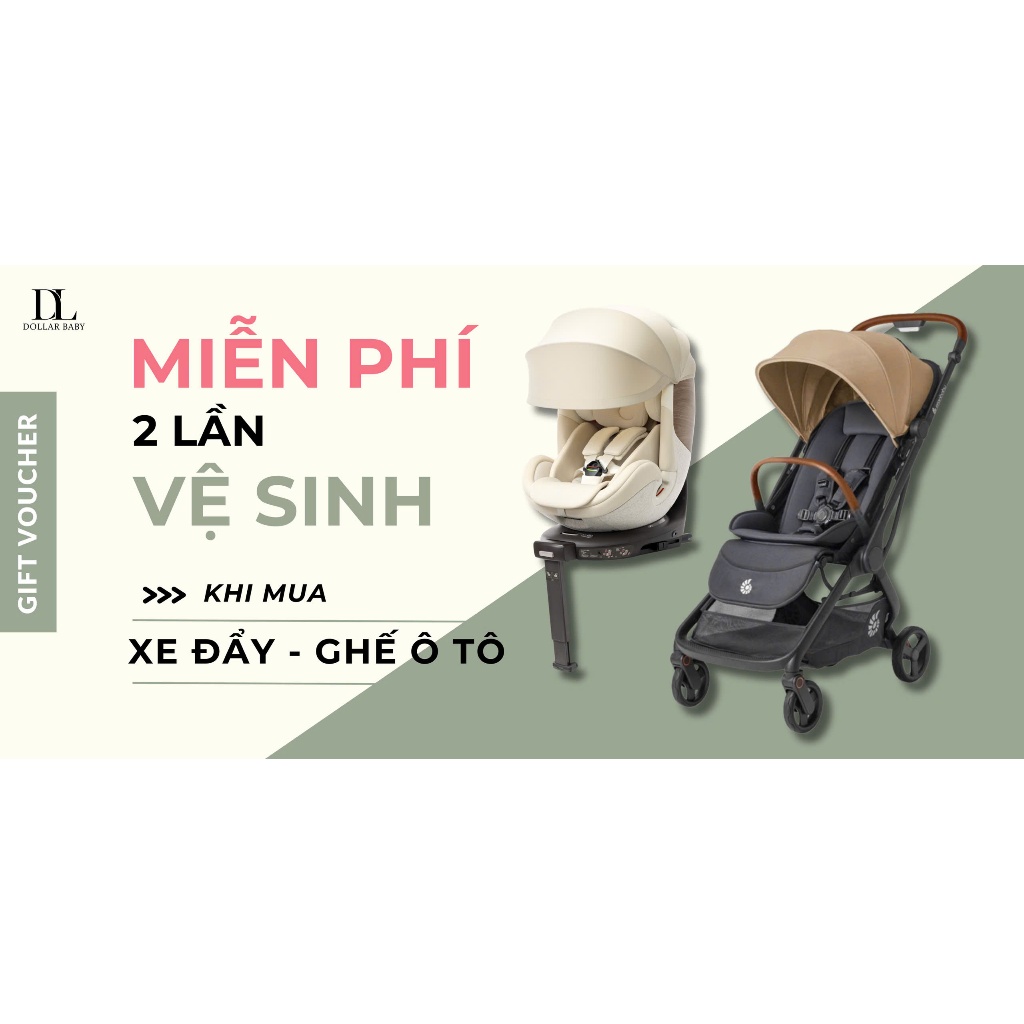 Dollar Baby Service Gift - ฟรี 2 ครั้งสําหรับทําความสะอาดรถเข็นเด็ก/คาร์ซีท