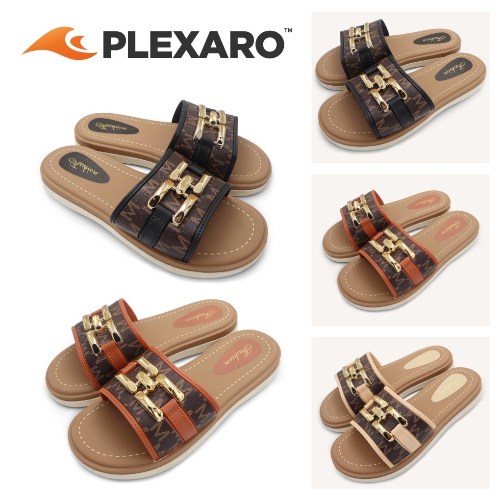 รองเท้าแตะผู้หญิง PVC พื้นรองเท้าบางแฟชั่น B620FF ไซส์ 36-41