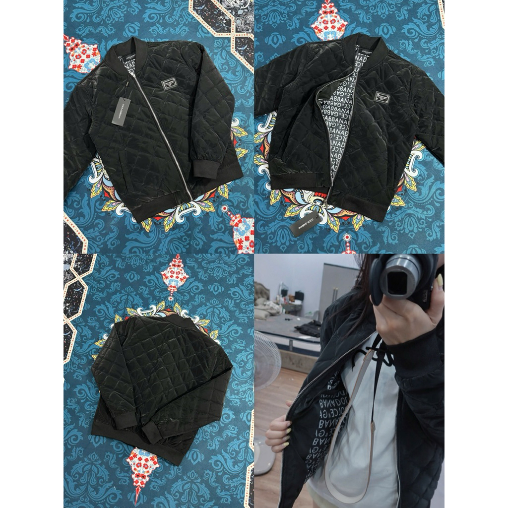 DG LoGo Super Net Bomber Jacket - เสื้อกันลมโลโก้ DG สําหรับผู้ชายและผู้หญิง 2 ชั้นสําหรับฤดูหนาว (m