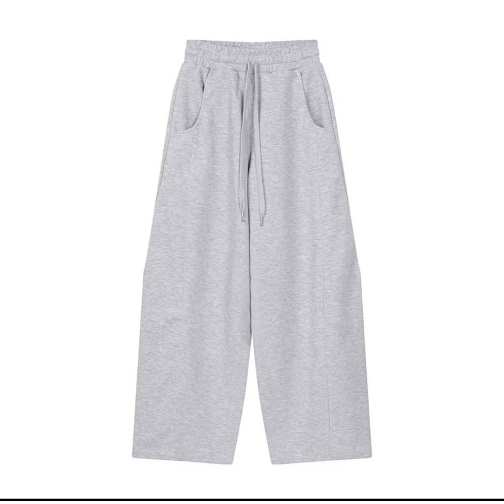 TC กางเกงขายาวผ้าสักหลาดแบบกดท่อโค้ง รูปแบบ Unisex สําหรับผู้ชายและผู้หญิง โดย Mec Store