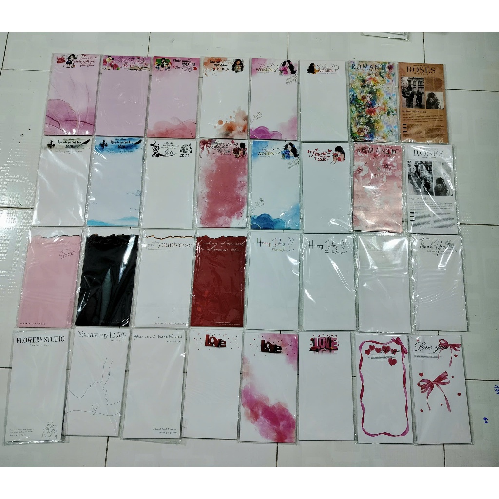 กระดาษซับช่อดอกไม้ 50 แผ่น ขนาดเล็ก 13*25ซม มีหลายลาย สําหรับ 14 กุมภาพันธ์ 8 ตุลา 20 พฤศจิกายน 20, เ