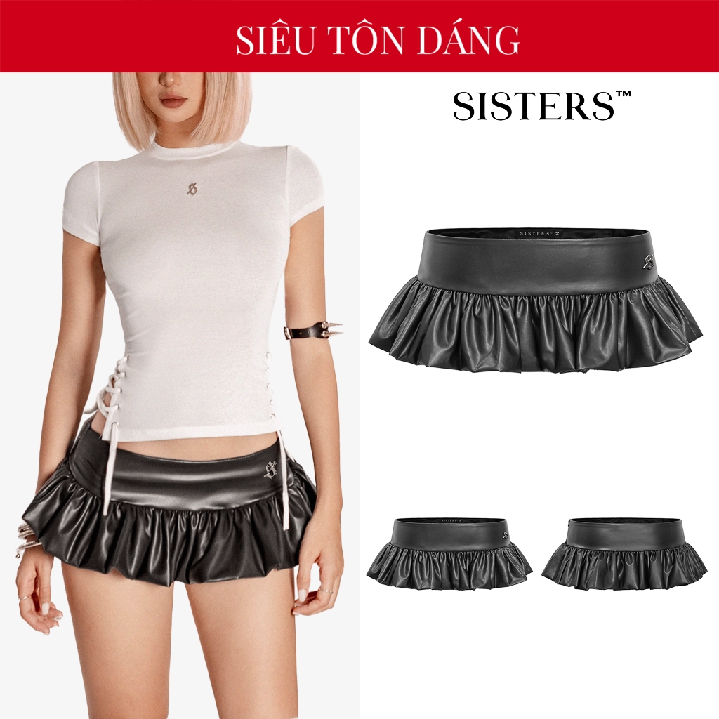 น้องสาว กระโปรงมินิหนังโลโก้สแตนเลสยืดสุดหรูกอดโค้งเย้ายวน เฉลี่ย | SS-V58
