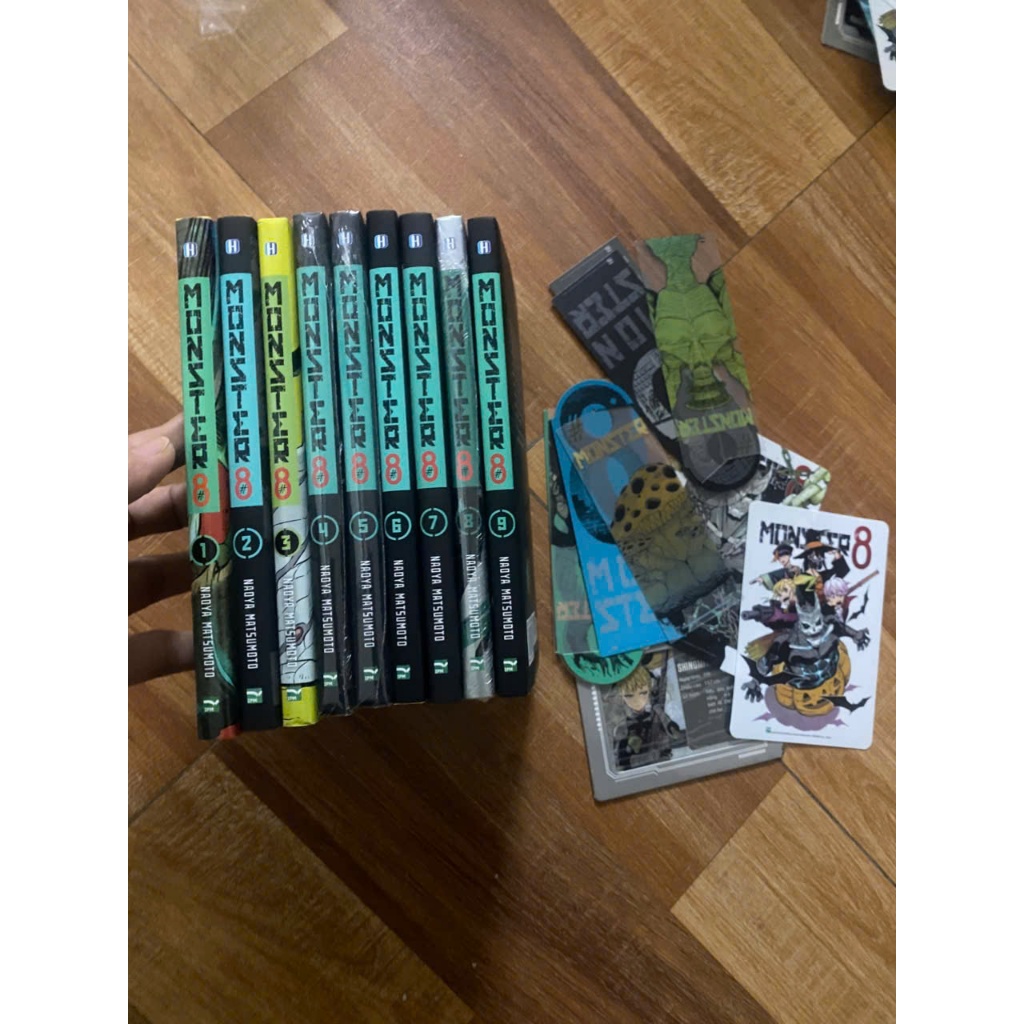 ชุดสมุดโน๊ต 9q จริง.รูปภาพ Monster 8 เล่ม 1-9 เวอร์ชั่นสดใส+เข้ม - monster8 Kaiju Monster เบอร์ 8