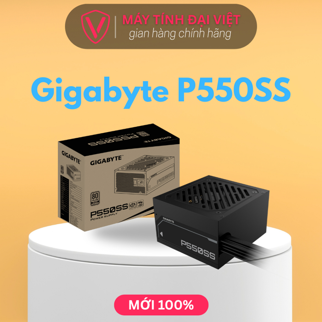 [ของแท้] Gigabyte GP-P550SS 550W Active PFC 80 Plus Silver Power Supply สีดํา