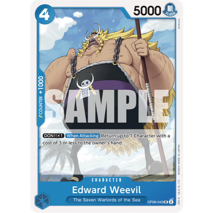 [การ์ดวันพีซ] OP08-042 | UC UC | CHARACTER Edward Weevil