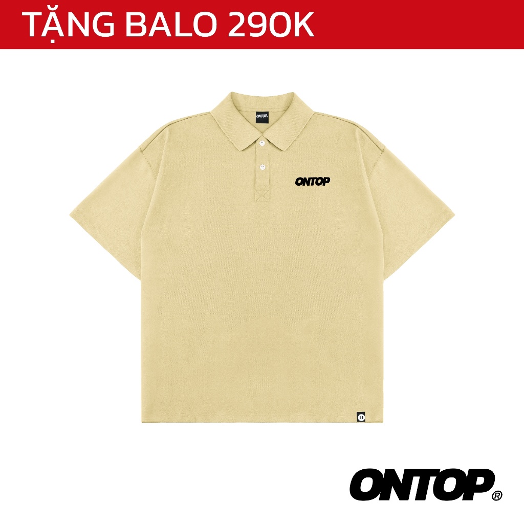 ONTOP เสื้อโปโลผู้หญิงสีเบจ | O14-T6-B