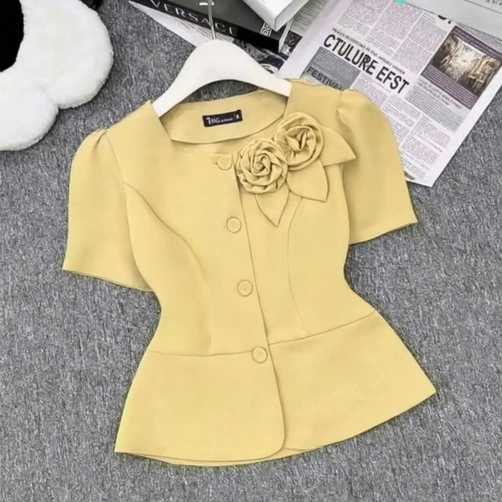 CUTE FLOWER STYLE DRESS M77 ทุกขนาด