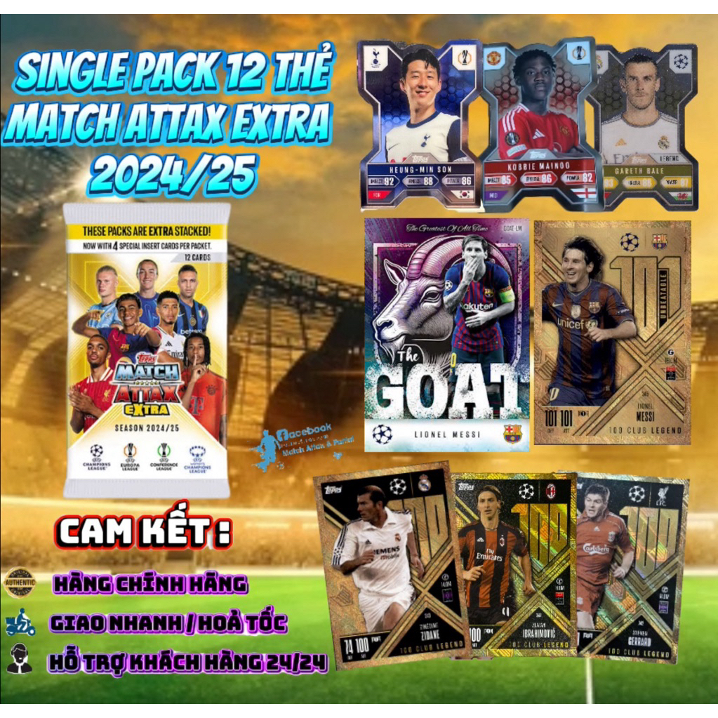 [od แพ็ค 4 เม็ด] 1x Match Attax Champions League EXTRA 2024/25 24/25 (แพ็ค 12 ใบ) (4 เม็ด/ 4 ใบพิเศษ