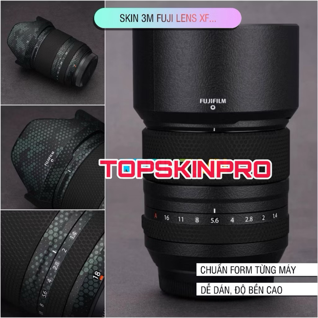สติ๊กเกอร์และผิวหนัง 3M คุณภาพสูงสําหรับเลนส์ Fujifilm, fuji 23 F1.4, Fuji 56 F1.2, XF 33, XF 18