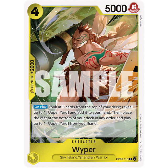 [การ์ดวันพีซ] OP08-110 | ร | CHARACTER Wyper