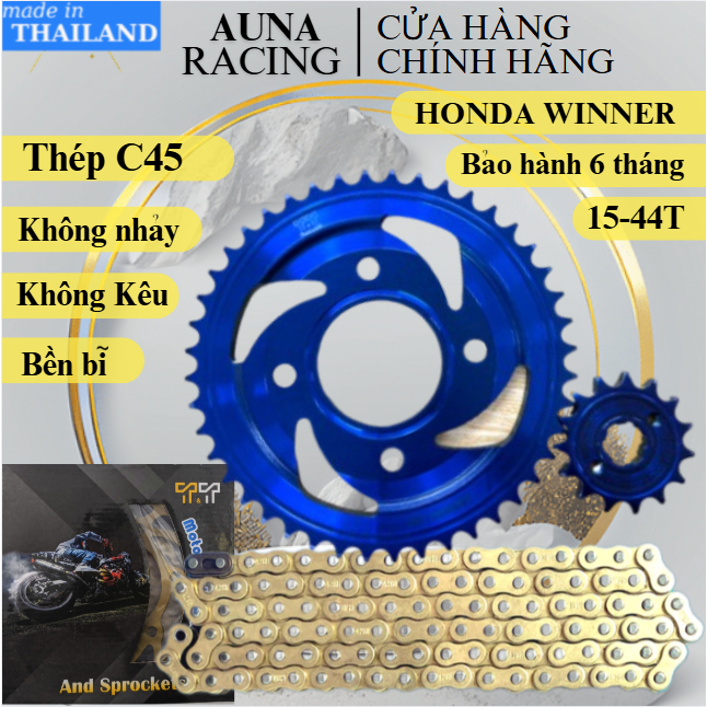 WINNER, WINNER X, WINNER V, SONIC GREEN Sprockets SPECIFICATIONS 15 x 44 - DURABLE, NO SCREAMING, NO