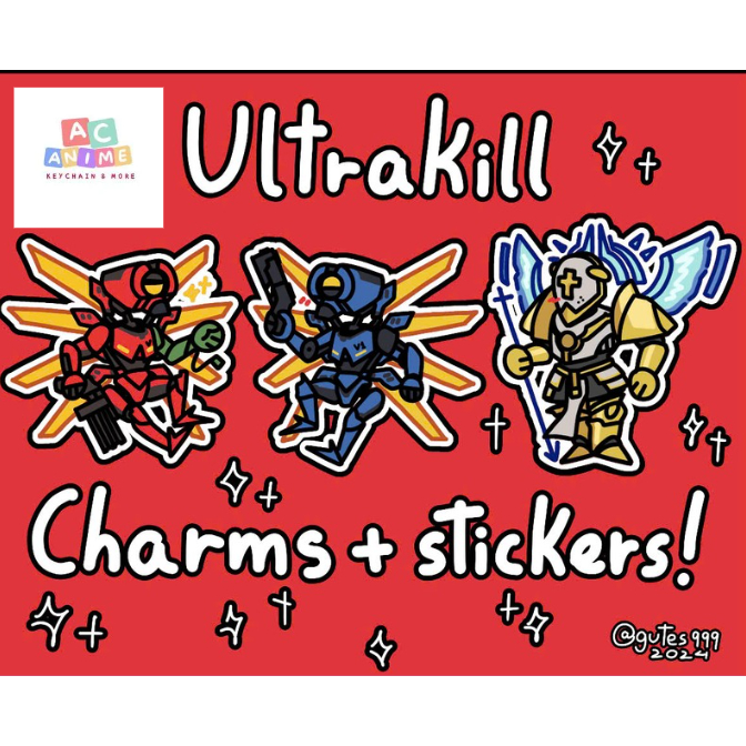 พวงกุญแจและสติ๊กเกอร์ ULTRAKILL v1, v2, Gabriel