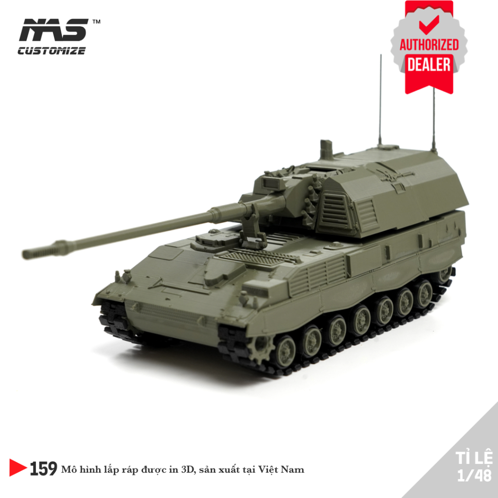 [NAS] โมเดลประกอบถังเยอรมัน Pzh2000 1/48, T54B รุ่นพิพิธภัณฑ์ทหารเยอรมัน Pzh 2000