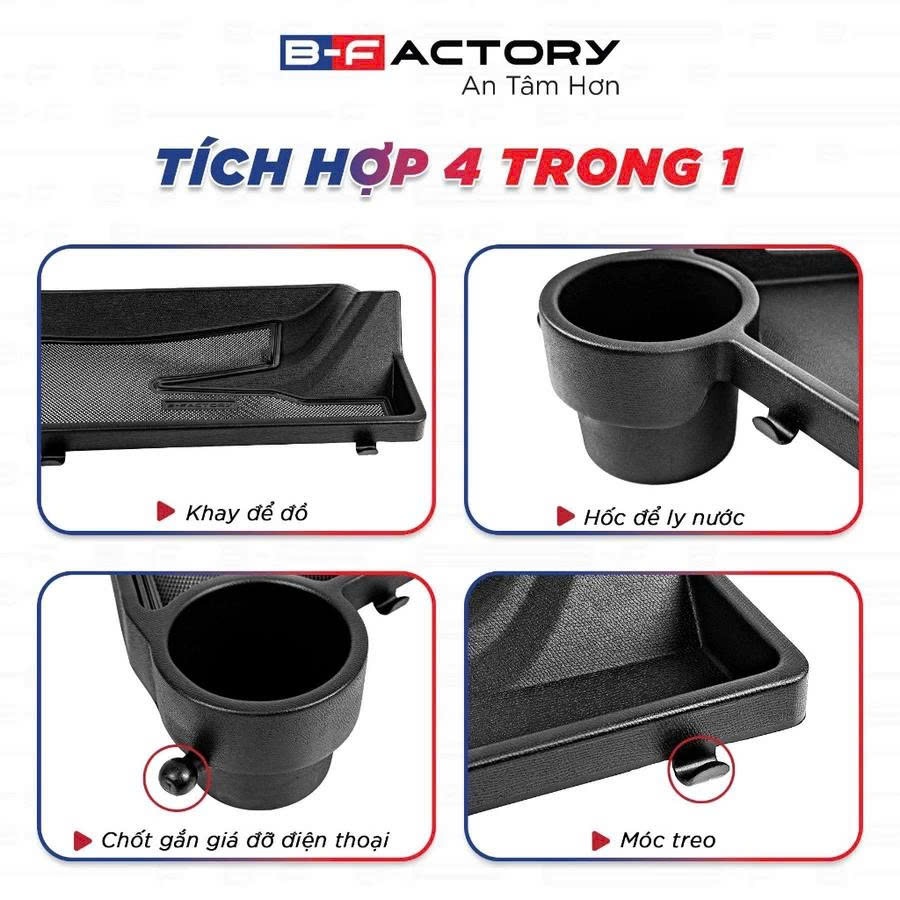 [VF3] ถาดเก็บของอเนกประสงค์ 4-in-1 สําหรับ Vinfast VF3 B-Factory วางโดยตรงด้วยกาวเฉพาะ 3M