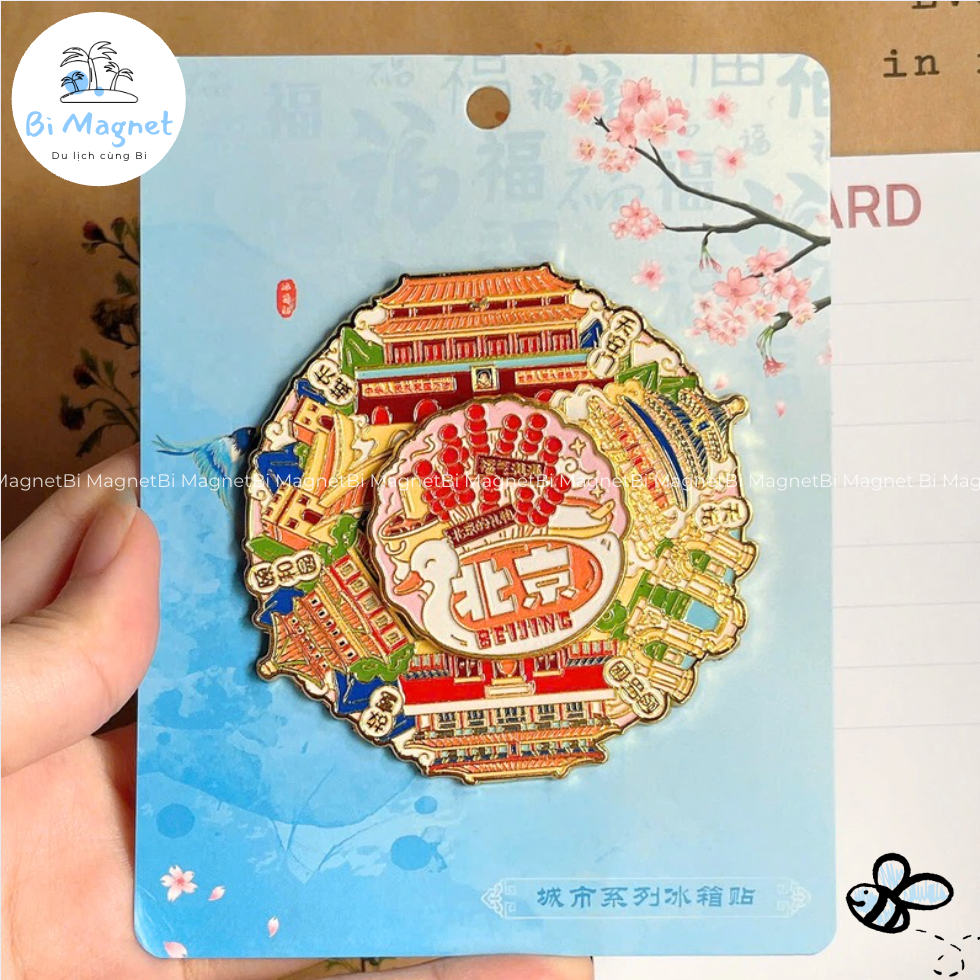 [AVAILABLE] Beijing Beijing Magnet สติ๊กเกอร์ติดตู้เย็นของที่ระลึกจีนหมุนได้