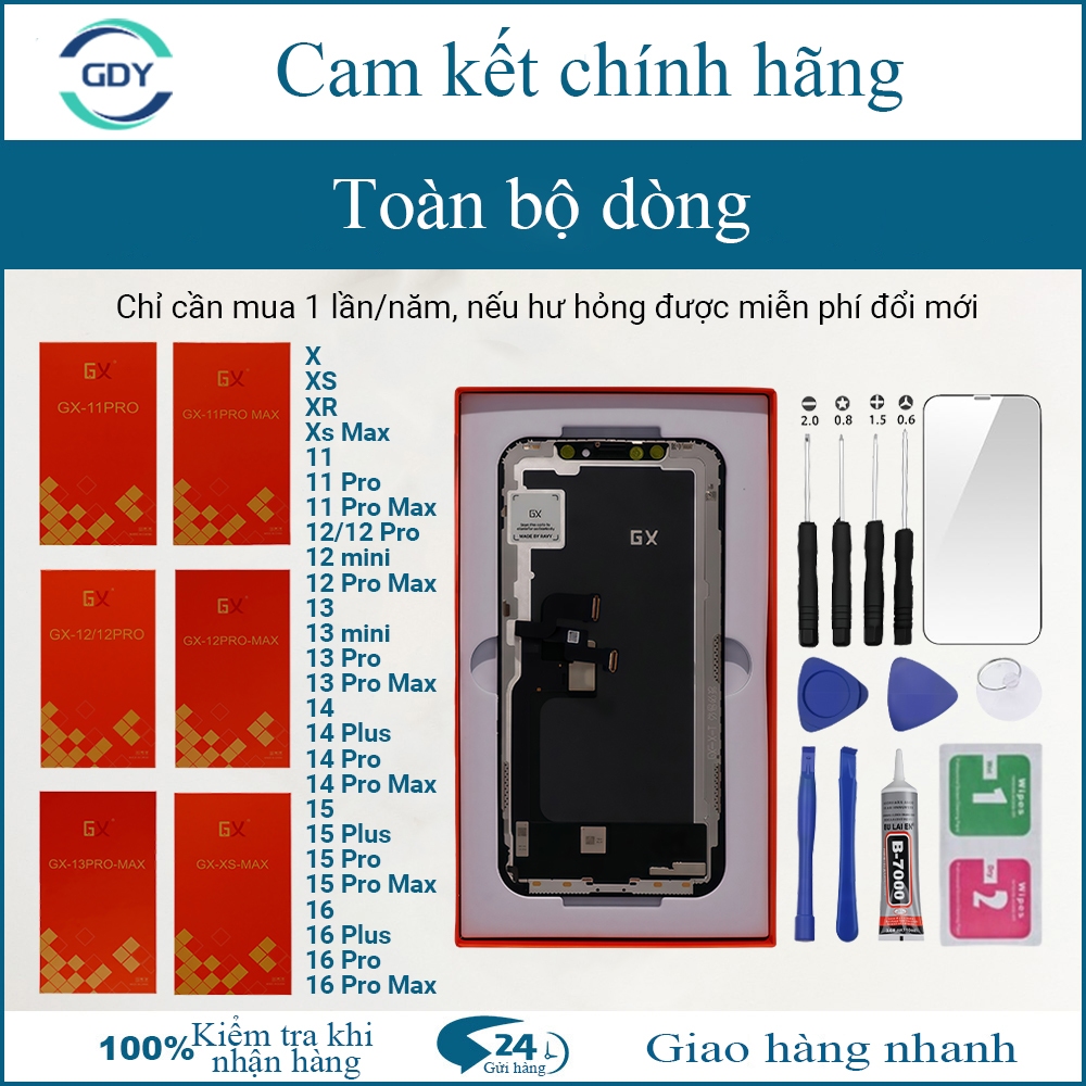 หน้าจอ TFT GX ของแท้เข้ากันได้กับ iP X/XS/XR/Xs Max/11/12/13/14/15/16/MINI/Pro/Plus/Pro Max