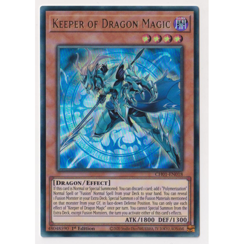 [KW2 Yugioh] [EN-UK] การ์ด CH01-EN018 - Keeper of Dragon Magic - Ultra Rare