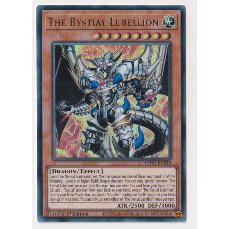 [KW2 Yugioh] [EN-UK] การ์ด CH01-EN010 - The Bystial Lubellion - หายากมาก
