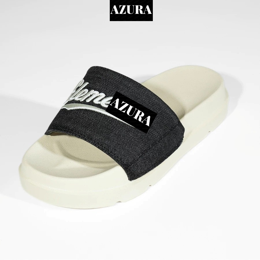 ELM Denim พื้นแบนสําหรับผู้ชายและผู้หญิง - (Slipper) - ELM Vintage Denim รองเท้าแตะ Unisex-Daytay.sh