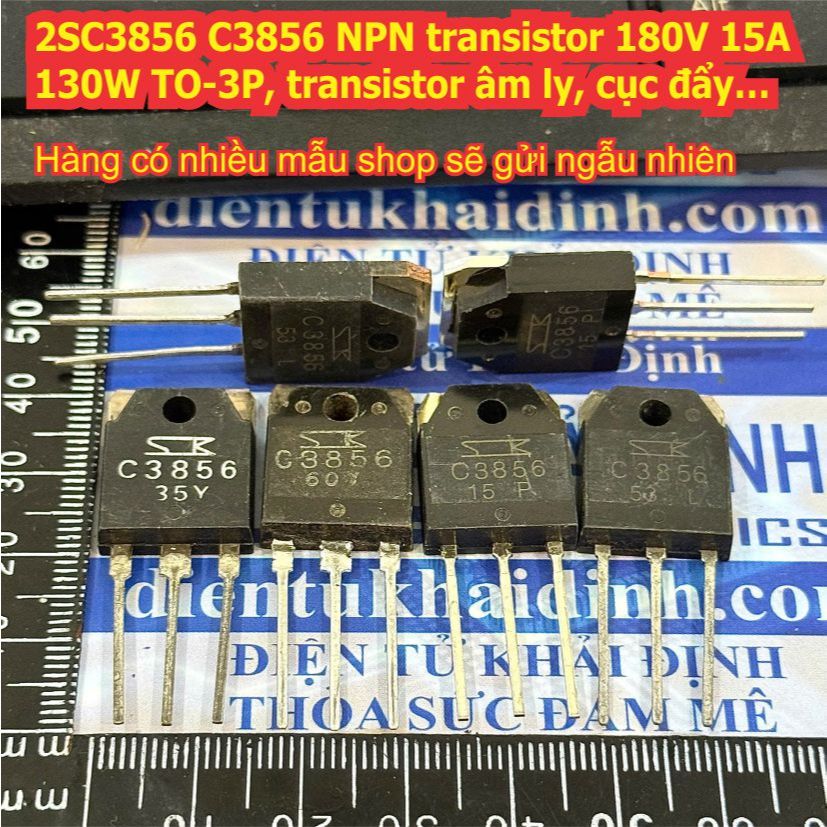 2pcs 2SC3856 C3856 2SA1492 A1492 NPN PNP ทรานซิสเตอร์ 180V 15A 130W TO-3P, เครื่องขยายเสียงทรานซิสเต