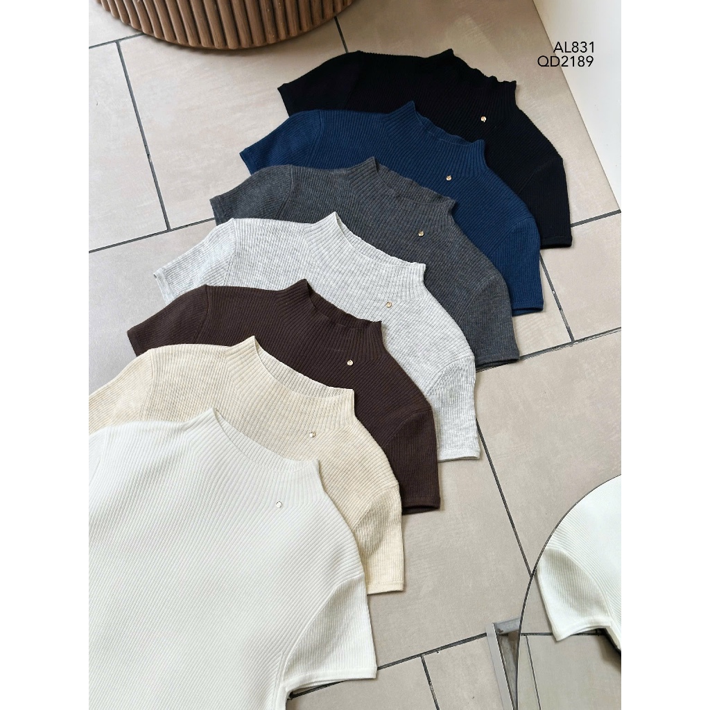 3P COLLAR SWEATSHIRT BRONZE TAG_AL831