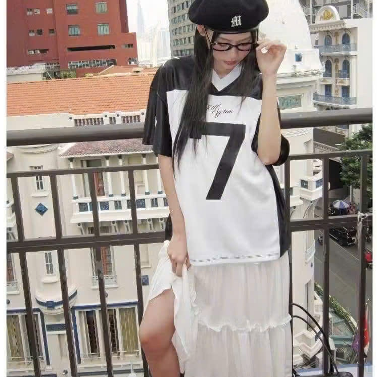 เสื้อยืดกีฬา เบอร์ 88 Oversize Football Streetwear Hottrend