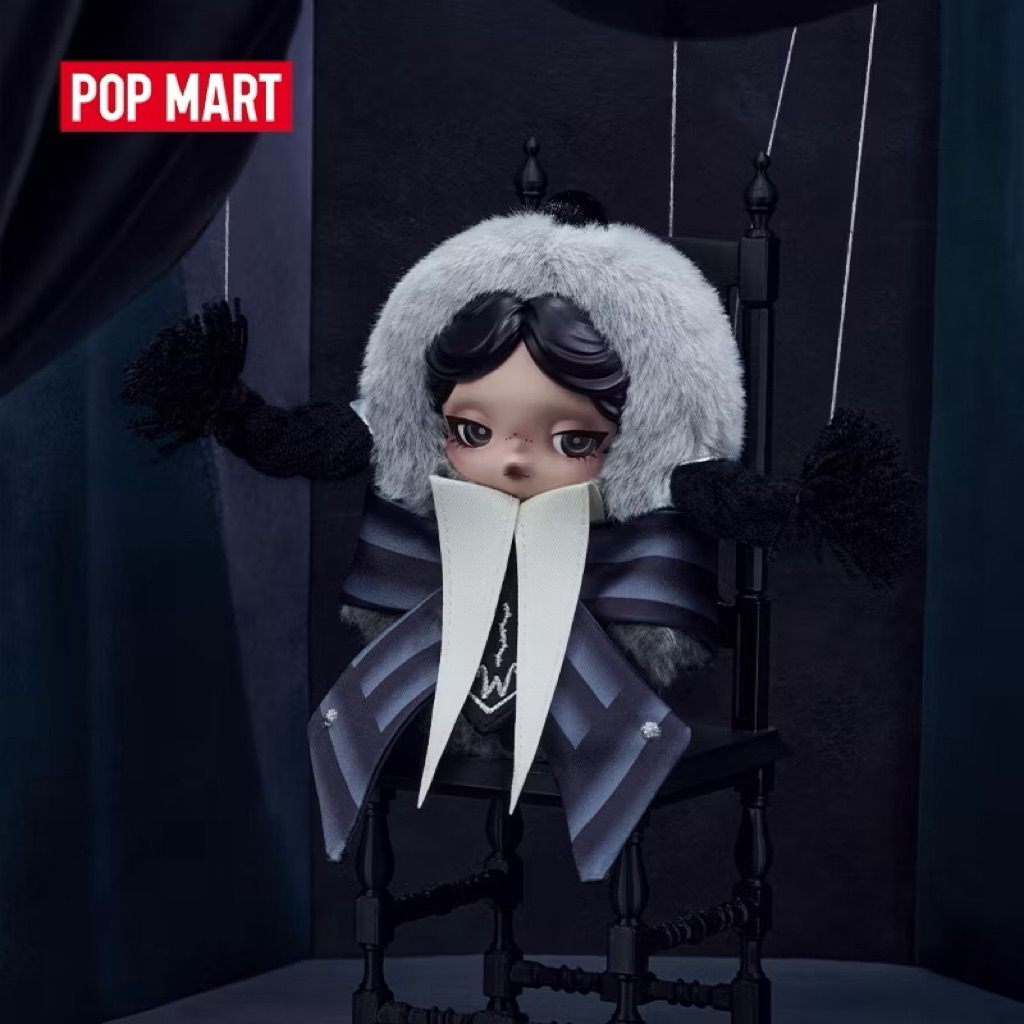 [AVAILABLE HCM] POP MART SKULLPANDA  Wednesday Plush(Nevermore Academy เวอร์ชั่นเครื่องแบบ