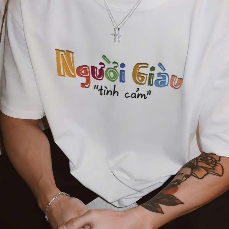 เสื้อยืด Rich Man - Happy - เสื้อยืด Happy Nonsense - เสื้อยืด Oversize 250GSM 100Cotton