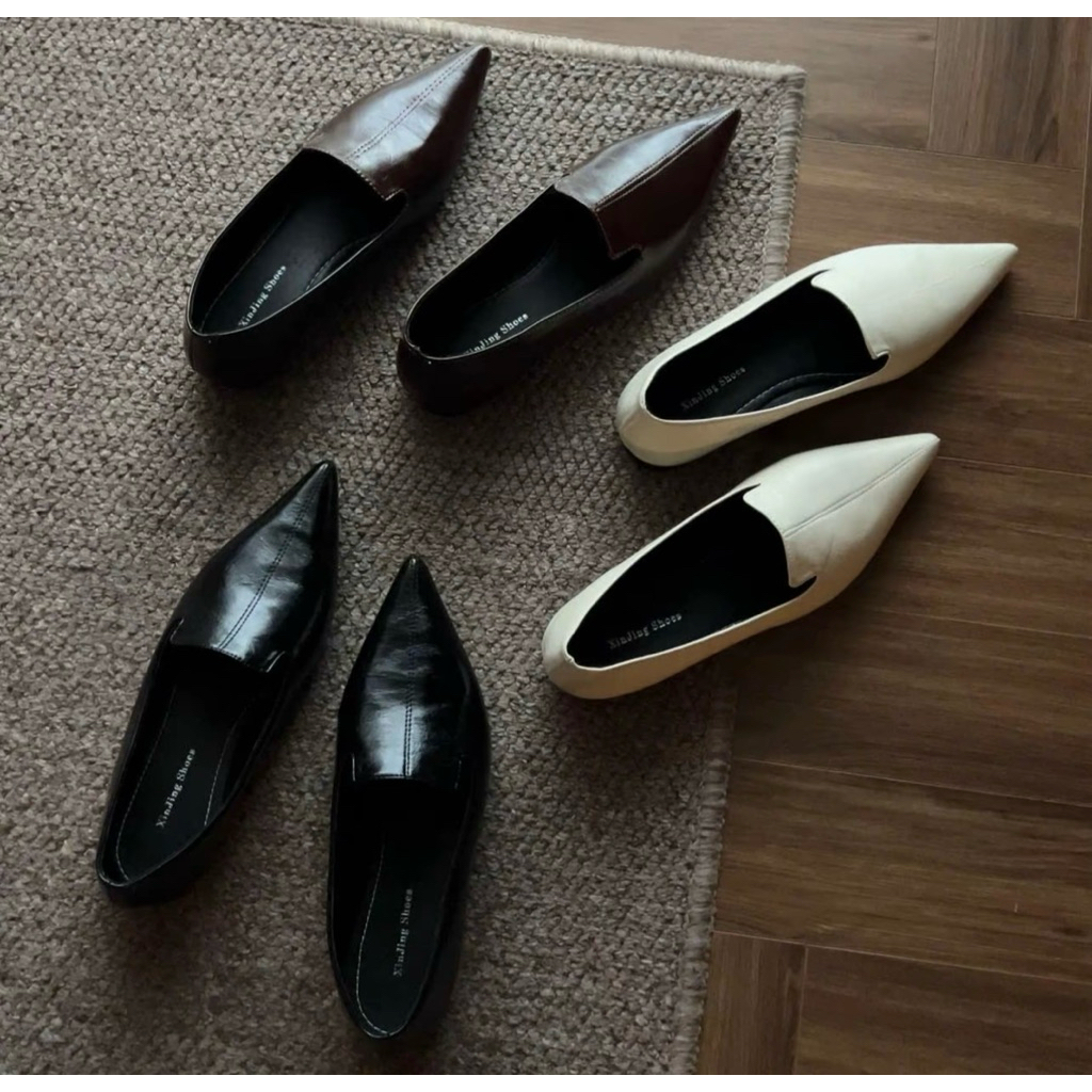 รองเท้าหนังหัวแหลมพื้น2นิ้วx66