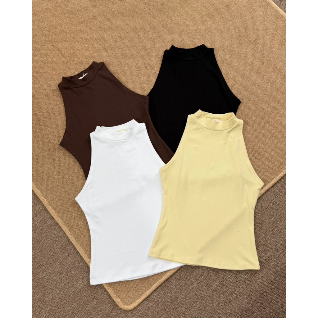 เสื้อยืดคอเต่ายืดทรงสลิมฟิต - เสื้อคอเต่า