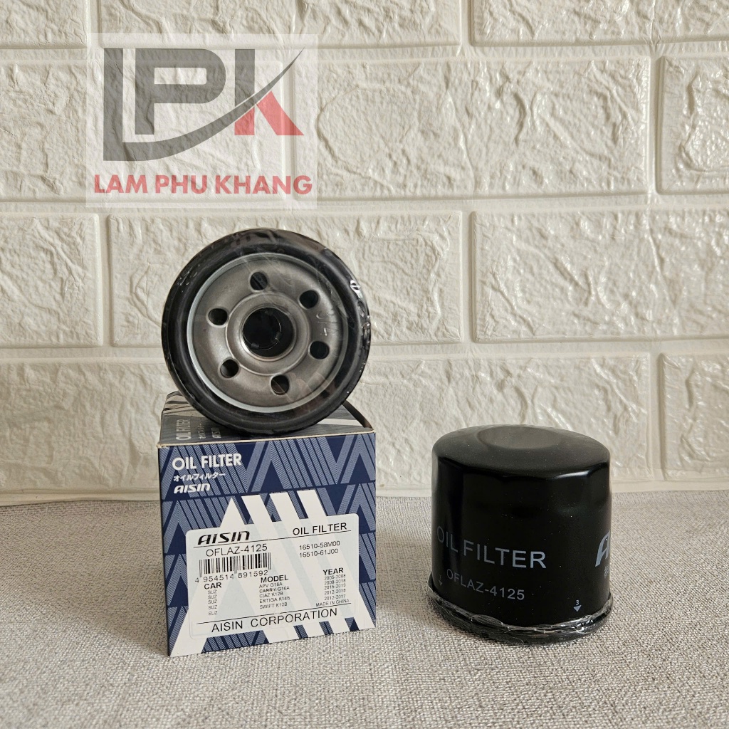[OFLAZ-4125] กรองน้ํามันเครื่อง Suzuki Swift, Ertiga, Xl7, Ciaz, Vitara, Apv, Carry 5, ยี่ห้อ Aisin