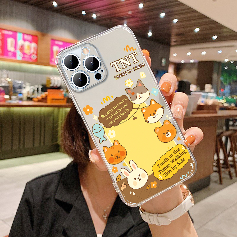 เคส iPhone Chibi แมวน่ารัก TNT Teens In Times Cute Case 11 16 14 15 Pro MAX 12 13 Promax 17Air 16 7 