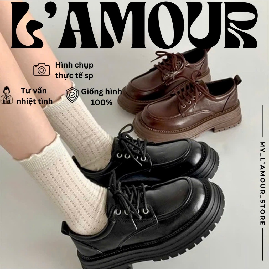 (AVAILABLE D37, 38- N38)(BACK 1 SIZE) Korean Y2K Ulzzang Lace-Up Womens Oxford Shoes - Sokie Oxford 