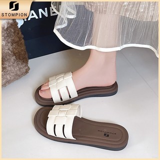 STOMPION Sandal Biển Nữ Thanh Lịch Đế Bằng - Thoải Mái Hoàn Hảo Cho Kỳ Nghỉ