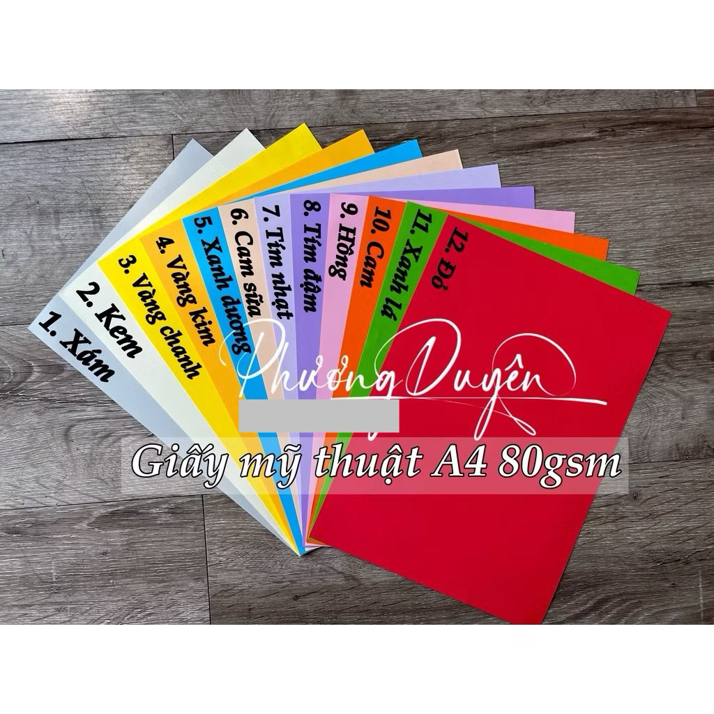 กระดาษสี A4 80แกรม (บาง) คละสี