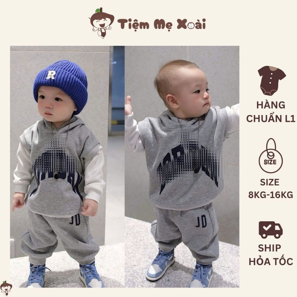 JD sports Set พร้อมหมวกสีกรมท่าสําหรับเด็ก 8กก. ถึง 16กก