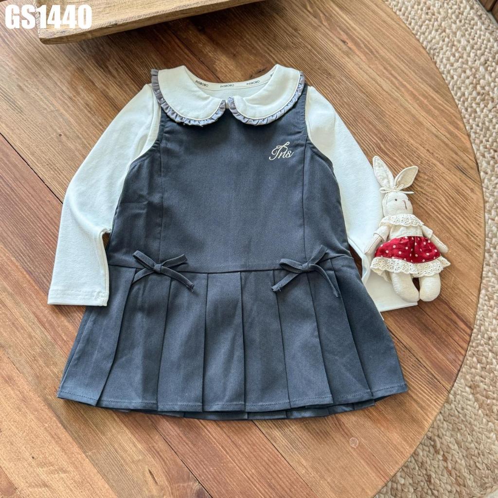 ชุดคอเต่าฤดูใบไม้ร่วงฤดูหนาวพร้อมกระโปรงโบว์สําหรับเด็กผู้หญิง 1-6 ปี มิ้นท์ชุดกวางโจว - GS1282