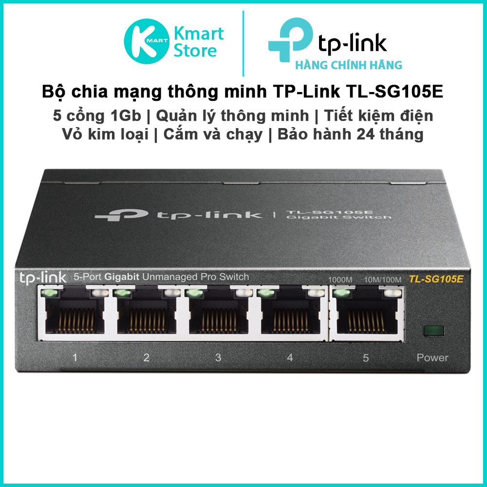 TP-Link 1Gbps Network Switch TL-SG105E / TL-SG108E | พอร์ต LAN 1Gb | เคสโลหะ | การจัดการอัจฉริยะ | 2