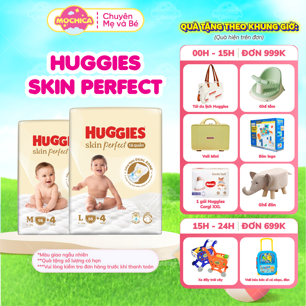 LIVE X-Huggies Skin Perfect ผ้าอ้อมรุ่นใหม่ขนาดเต็ม NB76/S82 อัพเกรดจาก Melaleuca - Mochishop