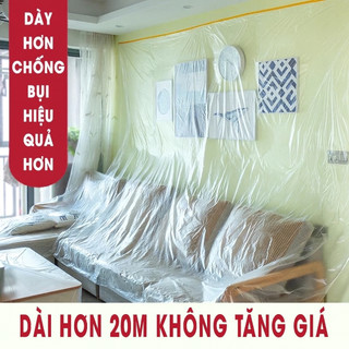 [ 10 size chọn lựa ] Màng bọc nilon che bụi đa năng, băng keo che sơn, che phủ ngăn bụi nhiều size Màng bọc kí túc xá