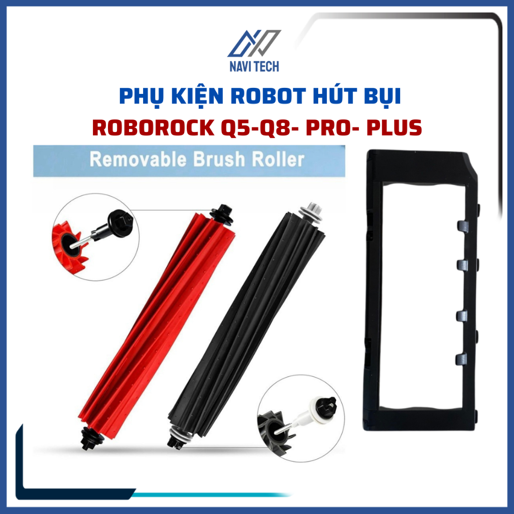 อุปกรณ์เสริมเครื่องดูดฝุ่นหุ่นยนต์ rooroc Q5 pro, Q5 pro plus, Q8 max, Q8 max plus แปรงหลัก, จุก
