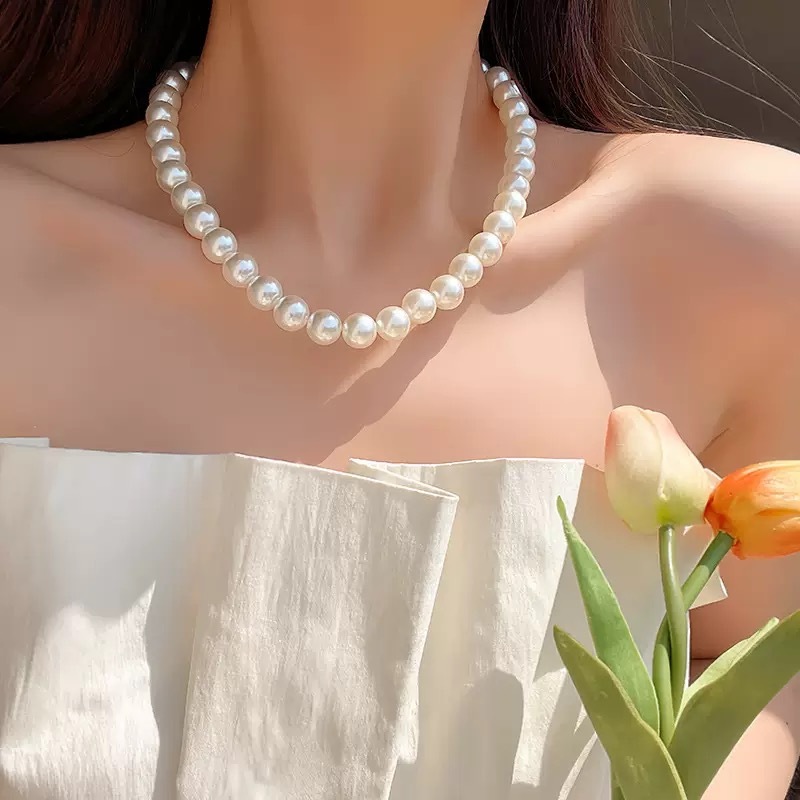 สร้อยคอหยกเทียมสําหรับผู้หญิงใส่ ao dai สําหรับสุภาพสตรีหลายขนาด สไตล์ neoclassical V88