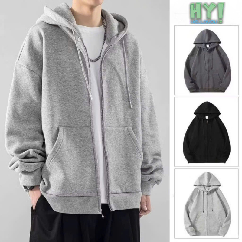 SYMBOL HOODIE ZIP - เสื้อฮู้ดซิปโลโก้โลหะมีซิป 2 ทิศทาง