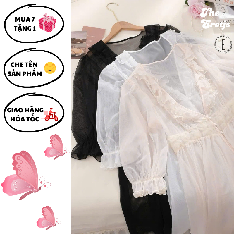 The Erotjs - {REAL PHOTOS และ VIDEOS} (C6) ชุดนอนผ้าชีฟองยืดครึ่งแขน