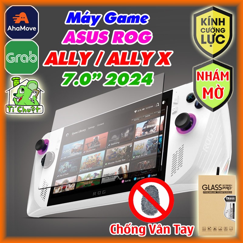 [Anti-Fingerprint Matte - รูปถ่ายจริง] CL Glass สําหรับ ASUS ROG ALLY/ ALLY X 7.0 Game Machine" 2024
